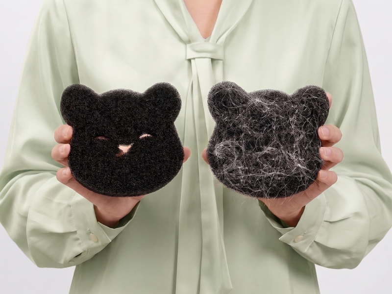 Dolly Paw Fur Bandit removes pet hair from clothing, bedding, car seats, and more